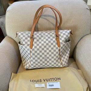 Louis Vuitton Damier Azure Totally Mm Tote